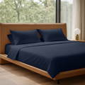 LLM Linens™ CloudLuxe Bamboo Cooling Sheet Set - Deep Navy