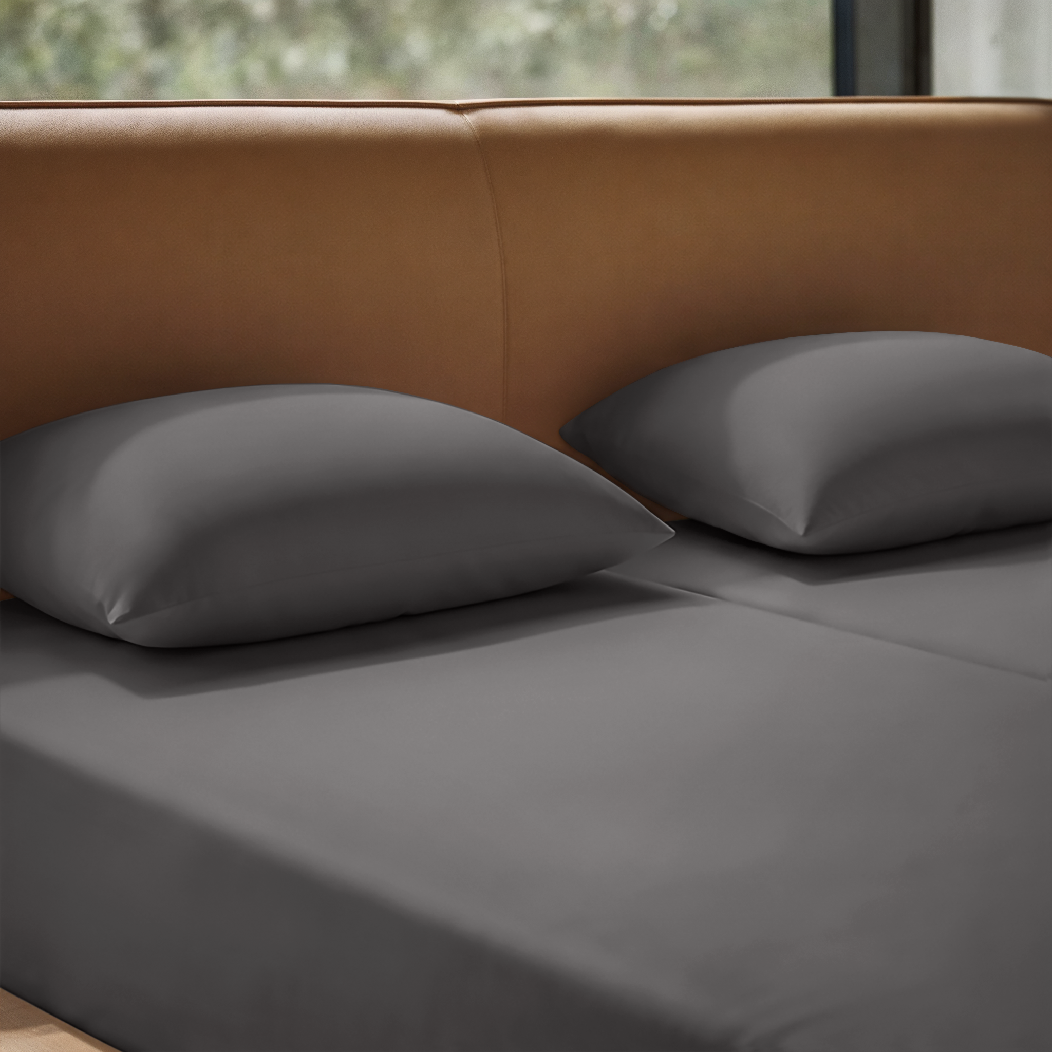 LLM Linens™ CloudLuxe Bamboo Cooling Sheet Set - Slate Gray