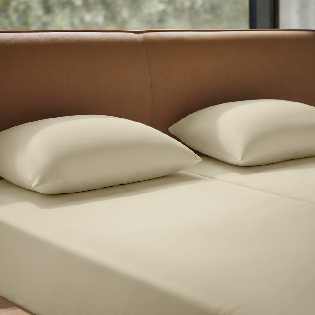 LLM Linens™ CloudLuxe Bamboo Cooling Sheet Set - Soft Ivory