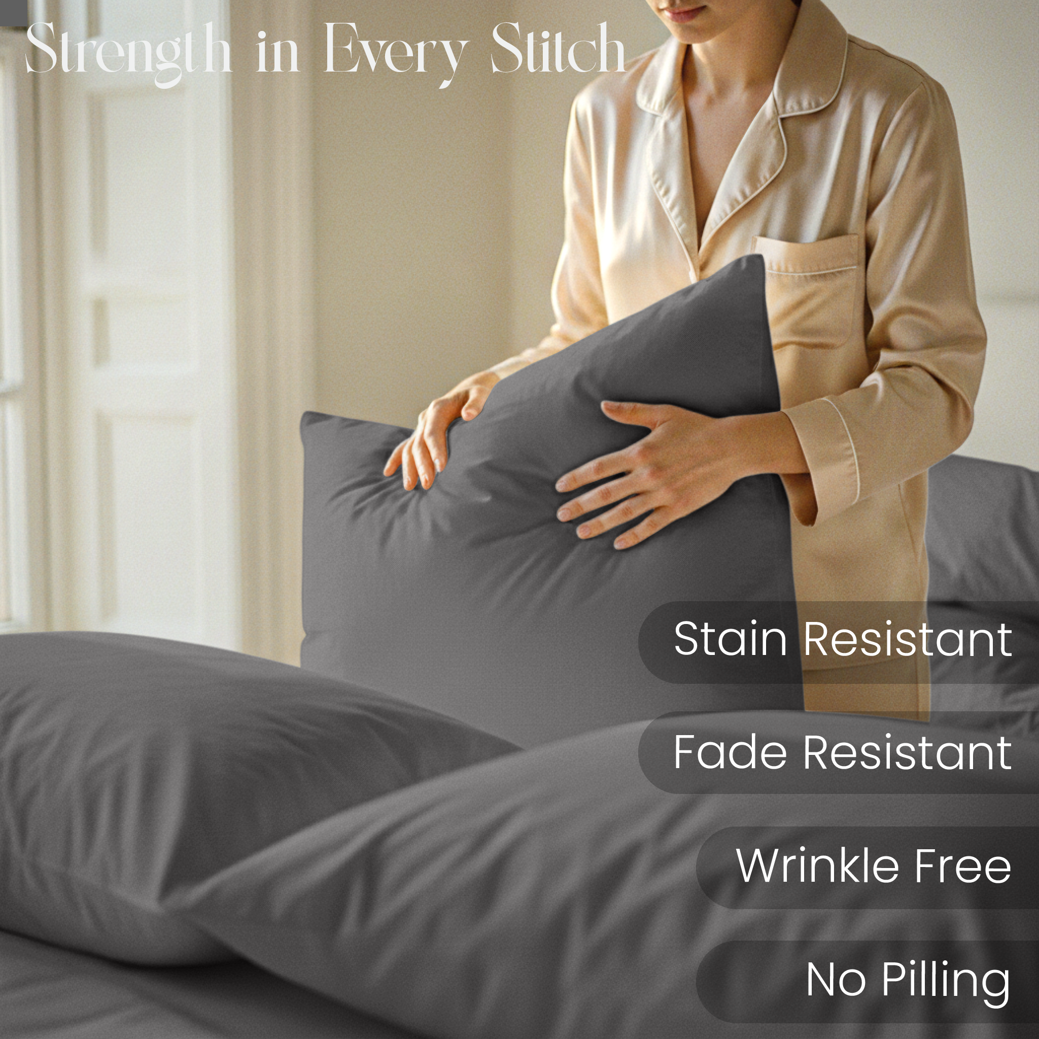 LLM Linens™ CloudLuxe Bamboo Cooling 3 Piece Sheet Set - Twin