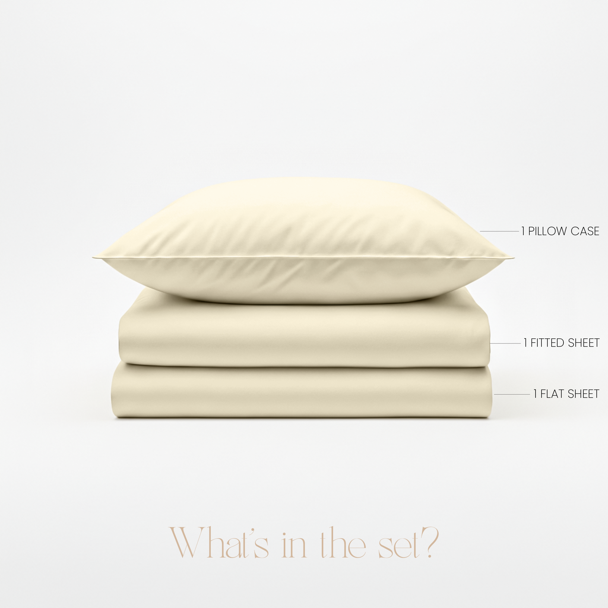 LLM Linens™ CloudLuxe Bamboo Cooling Sheet Set - Soft Ivory